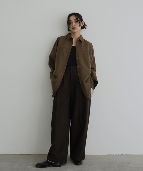 aoi kanazawa × hellamレイヤードデザインオーバーサイズシャツ hellam ブラウス シャツ レイヤードデザイン オーバーサイズ