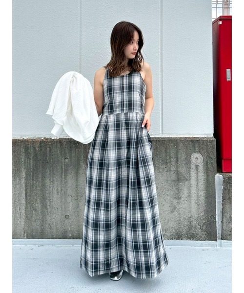 Ungrid（アングリッド） ワンピース コクーンチェックキャミワンピース