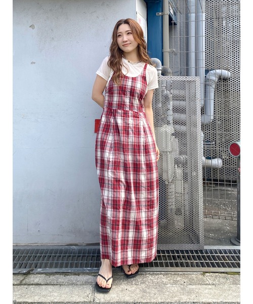 Ungrid（アングリッド） ワンピース コクーンチェックキャミワンピース