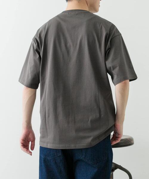 ITEMS URBANRESEARCH tシャツ ジップポケットキリカエクルー