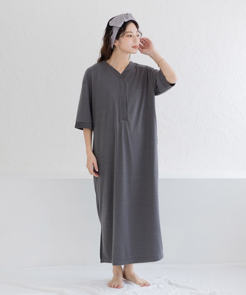 マタニティ Ｍｏｒｅｄｄｅ　お風呂あがりのママの味方！バスローブパイルワンピース | フェリシモMama | 09