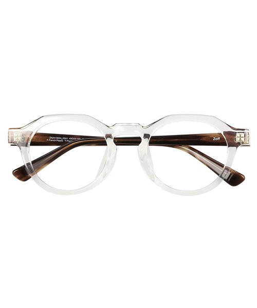Zoff 伊達メガネ メガネ 眼鏡 ボストン型 メガネ｜軽量｜太縁｜黒縁