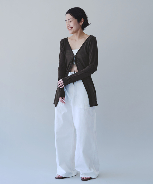 EMILY WEEK カーディガン 2WAY シアーカーディガン レディース