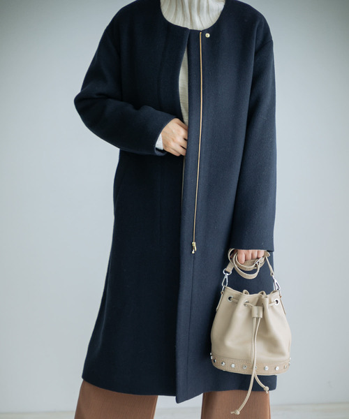 「URBAN RESEARCH Sonny Label」 ノーカラーコート FREE グレー レディース_画像2