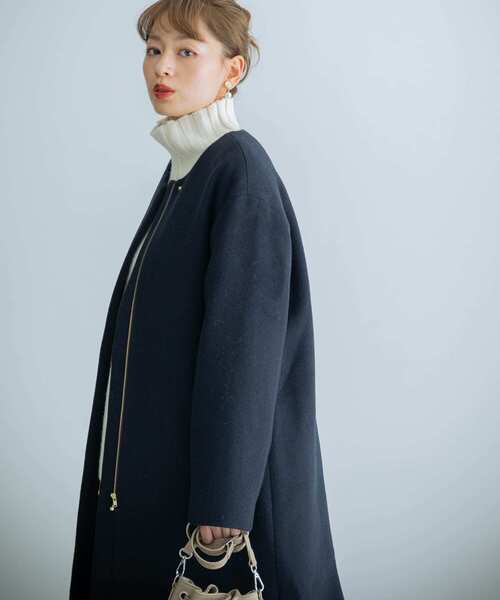 「URBAN RESEARCH Sonny Label」 ノーカラーコート FREE グレー レディース_画像5