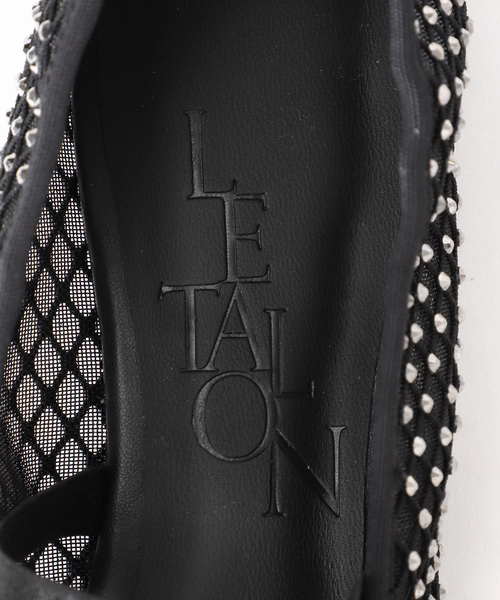 LE TALON シューズ ビジューネットメリージェーン レディース