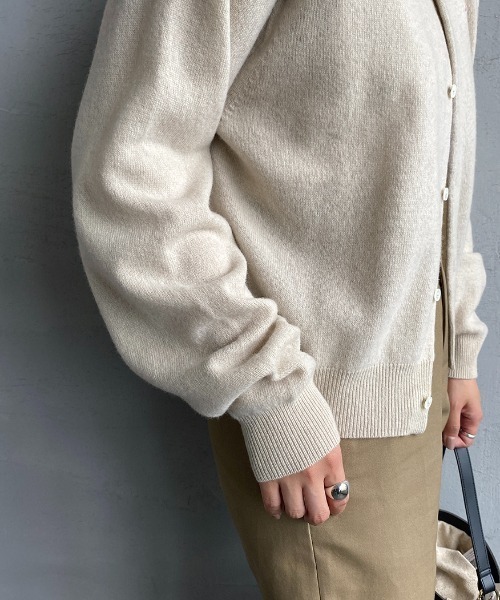 「DANTON」 ニットカーディガン 36 レッド レディース_画像4