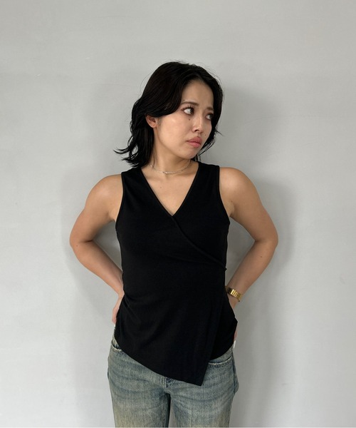 tシャツ カシュクール ノースリーブトップス FX25S069「Fano Studios」「2025SS」 レディース メンズ tシャツ カシュクール ノースリーブトップス FX25S069「Fano