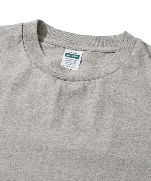 tシャツ 「Healthknit/ヘルスニット」Classic Fraise Crewneck L/S レディース アメリカンジャージースクエアTee／Healthknit（ヘルスニット