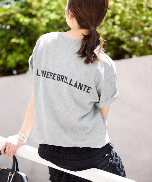 「SLOBE IENA」 半袖Tシャツ FREE グレー レディース SLOBE IENA 「SLOBE IENA」 半袖Tシャツ FREE ライトグレー