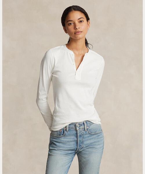 ラルフローレン　ヘンリーネック　ポロシャツ 90s Polo Ralph Lauren ヘンリーネックシャツ | SPROUT ONLINE