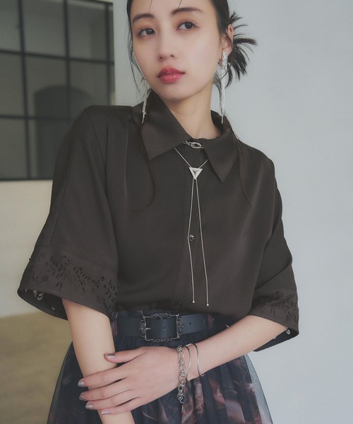 ブラウス シャツ レーザーカットビッグシャツ(HARE) レディース HARE ブラウス シャツ レーザーカットビッグシャツ(HARE