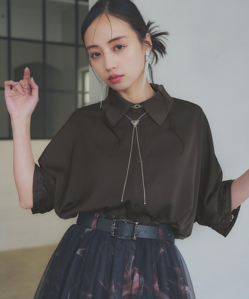 HARE ブラウス シャツ レーザーカットビッグシャツ(HARE