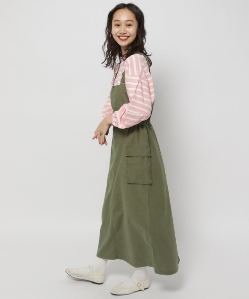 niko and… 「niko and」 サロペットスカート LARGE カーキ