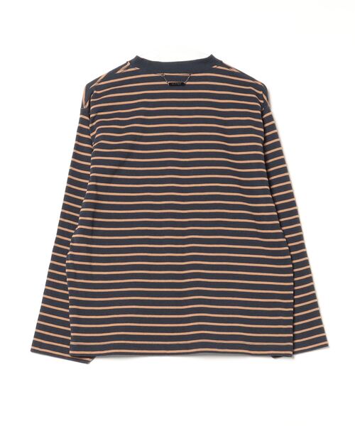 「ADRER」 ボーダー柄長(zhǎng)袖Tシャツ X-SMALL ネイビー メンズ