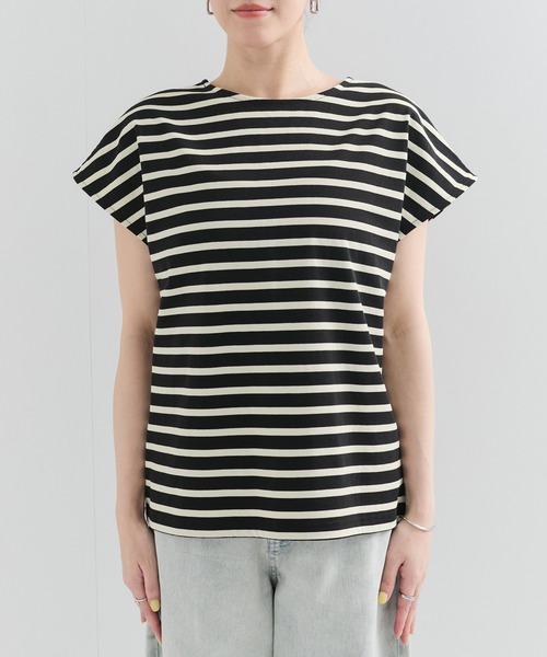 LE CERCLE par rope' tシャツ 半袖 2WAYフレンチスリーブボーダーTee