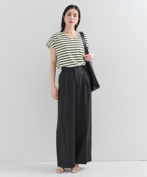 LE CERCLE par rope' tシャツ 半袖 2WAYフレンチスリーブボーダーTee
