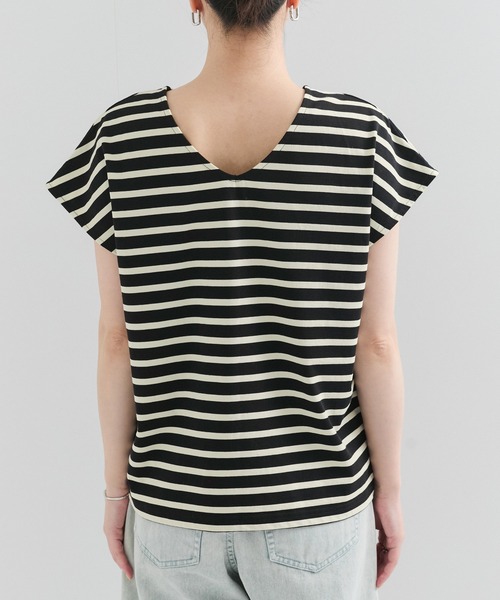 LE CERCLE par rope' tシャツ 半袖 2WAYフレンチスリーブボーダーTee