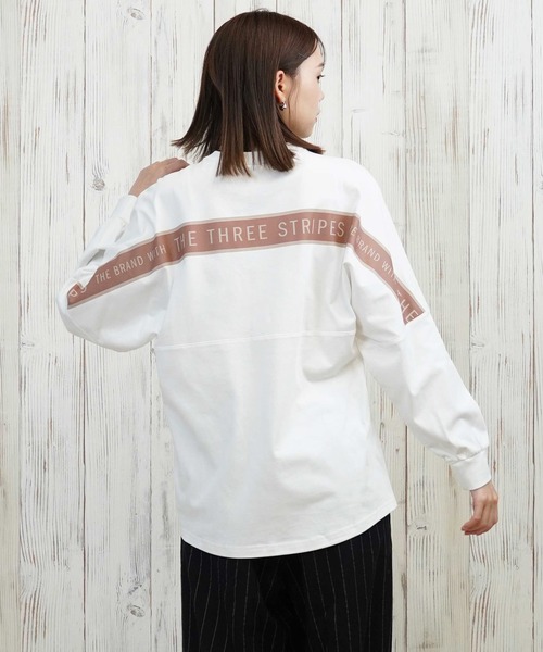 tシャツ adidas/アディダス バックテープ/ロンT CX380 レディース