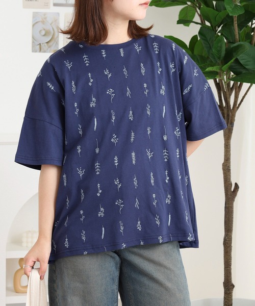 tシャツ EMAGO お花全面刺繍Ｔ レディース