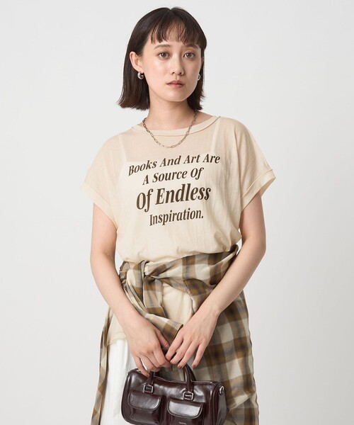 tシャツ シアー ロゴ ショートスリーブ Tシャツ レディース
