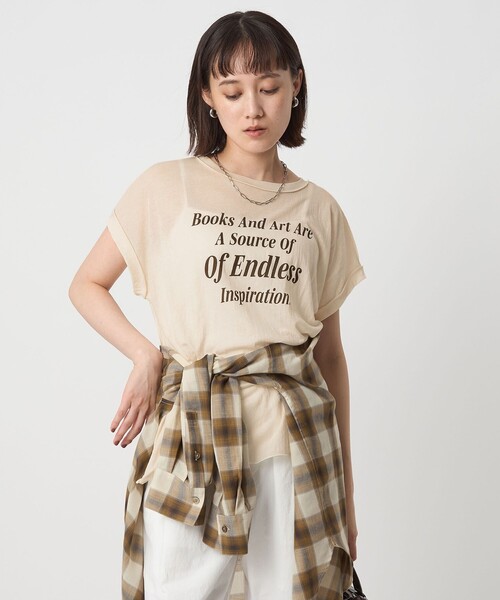 green label relaxing tシャツ シアー ロゴ ショートスリーブ T