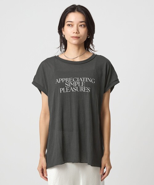 tシャツ RBS / シアー レイヤードロゴT レディース green label relaxing tシャツ シアー ロゴ ショートスリーブ T