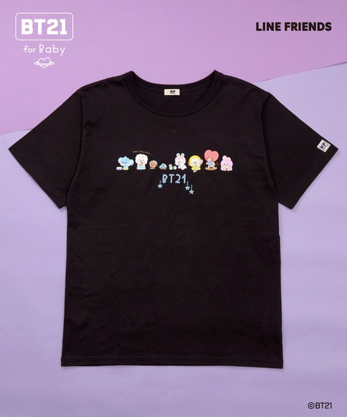 KP(キッズ) tシャツ 「BT21」プリント＆刺しゅう半袖Tシャツ