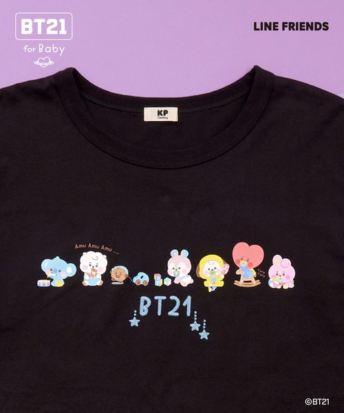 KP tシャツ 半袖 「BT21」プリント＆刺しゅう半袖Tシャツ(大人