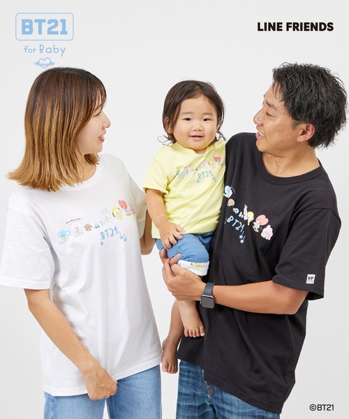 KP(キッズ) tシャツ 「BT21」プリント＆刺しゅう半袖Tシャツ