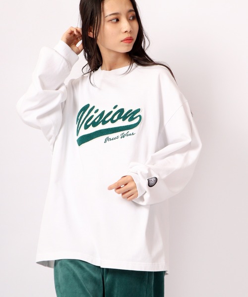 「VISION STREET WEAR」 長袖Tシャツ L パープル メンズ