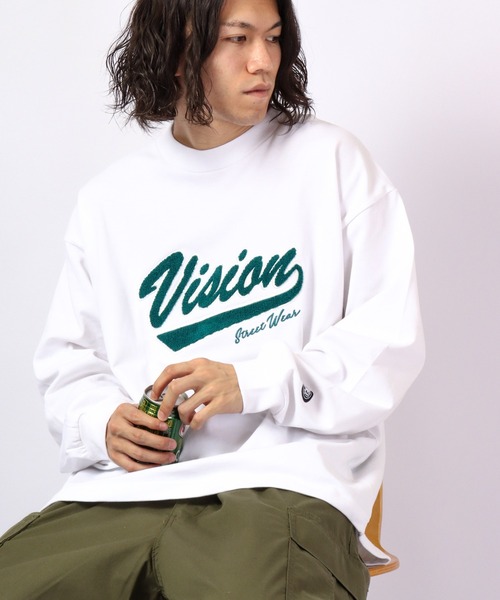 「VISION STREET WEAR」 長袖Tシャツ L パープル メンズ