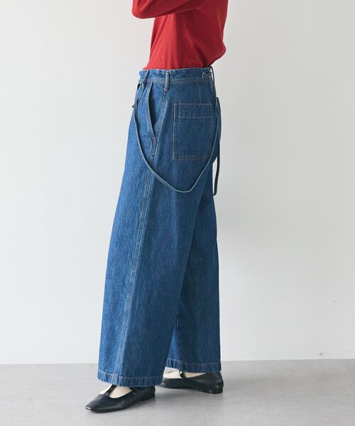[CRAFT STANDARD BOUTIQUE] Denim брюки M темный индиго голубой женский 