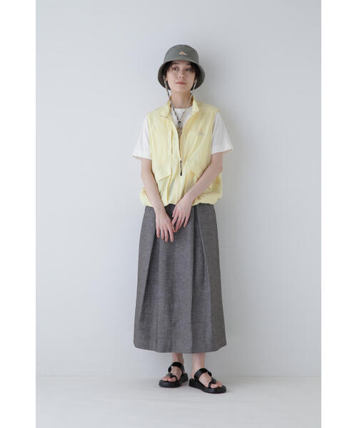 「KELTY」 ナイロンベスト「HUMAN WOMANコラボ」 MEDIUM イエロー レディース