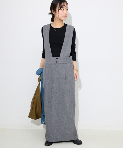 SLOBE IENA（スローブイエナ） ワンピース セミツイードサッシュワンピ