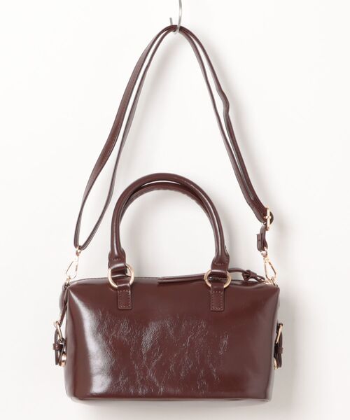 ボストンバッグ 「高見えレザー風×万能サイズ」エレガンス2WAYボストン