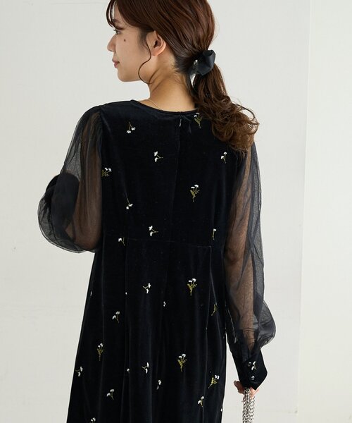 Discoat（ディスコート） ドレス 「オケージョン」ベロア刺繍