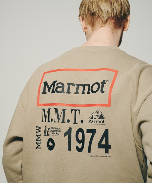 トレーナー スウェット 「Marmot/マーモット」 別注 ヒストリーロゴ バックプリントスウェット レディース メンズ_5