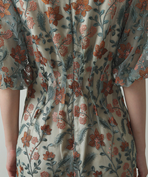 「Kana」 半袖ワンピース M オレンジ レディース_画像6