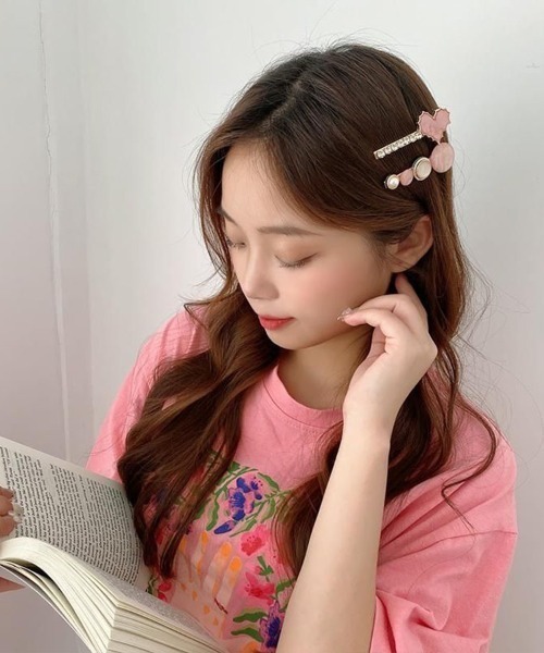 shoppinggo ヘアクリップ ヘアピンセット 3タイプ パール ヘアクリップ