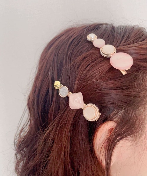 shoppinggo ヘアクリップ ヘアピンセット 3タイプ パール ヘアクリップ