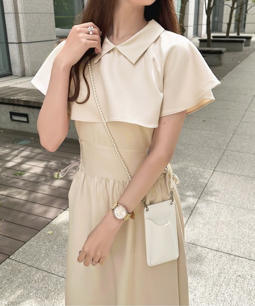 「apres jour」 ノースリーブワンピース フリー ピンクベージュ レディース_画像3