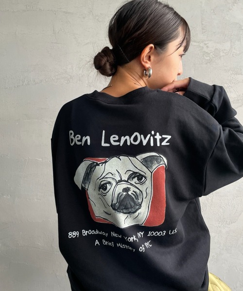 Rene❤︎ティペット(リュパン) トレーナー スウェット 「BEN LENOVITZ/ベン レノビッツ」 DOG FACE