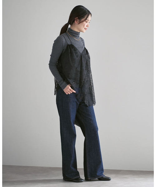 NOBLE（ノーブル） キャミソール 「追加」ラッセルレースギャザー