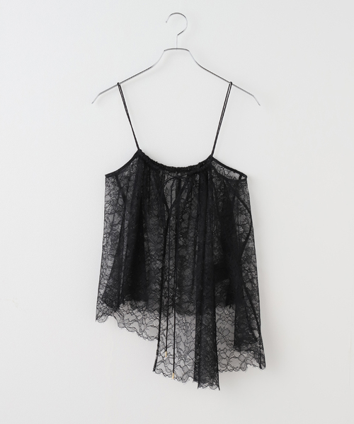 NOBLE ラッセルレースギャザーキャミ 未使用 追加》ラッセルレースギャザーキャミ（キャミソール）｜NOBLE