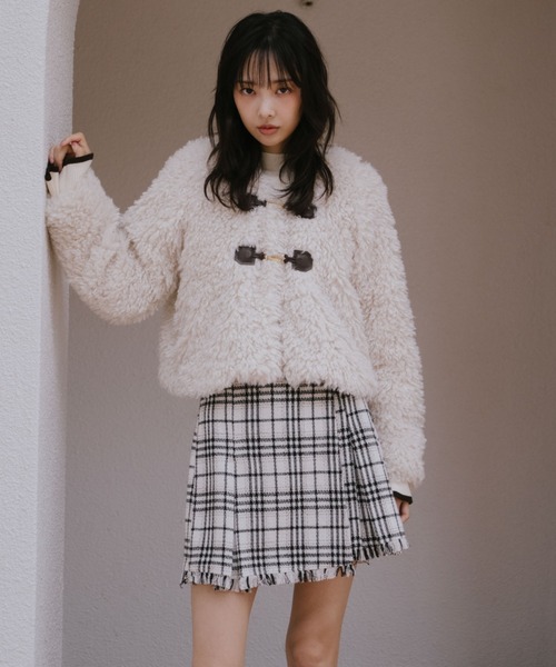 archives（アルシーヴ） スカート ツイードラップミニスカート