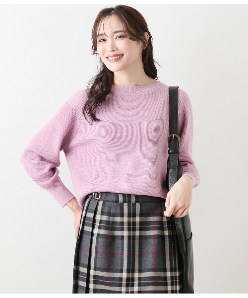 NEWYORKER（ニューヨーカー） ニット セーター 「手洗い可能」片畦ラメ