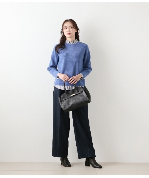 NEWYORKER（ニューヨーカー） ニット セーター 「手洗い可能」片畦ラメ