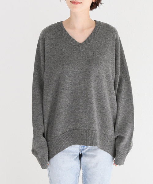 ドゥーズィエムクラス 定価36,300円 長袖ニット グレー フリー Deuxieme Classe（ドゥーズィエムクラス） 長袖ニット FREE グレー