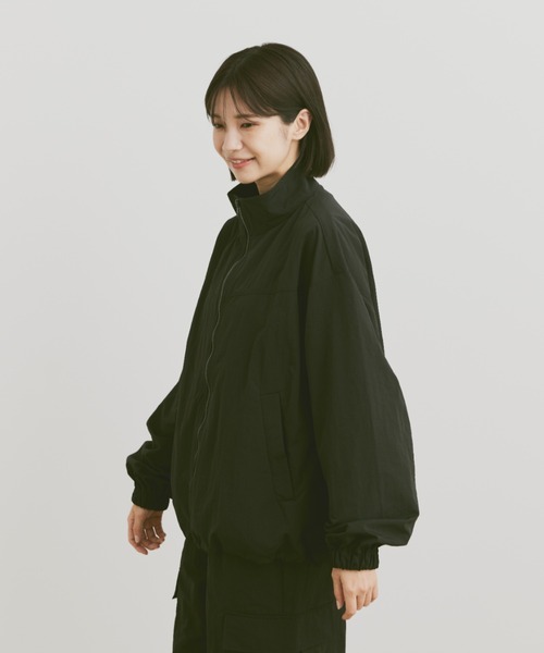 「flaner」 ナイロンブルゾン MEDIUM ブラック レディース_画像9